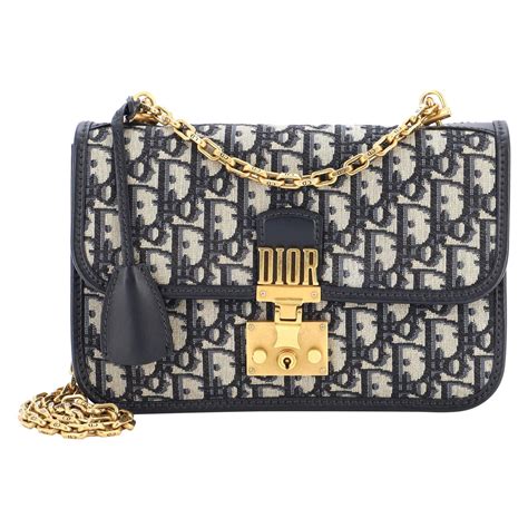 Christian Dior Dioraddict Flap Bag Embroidered Canvas Small.